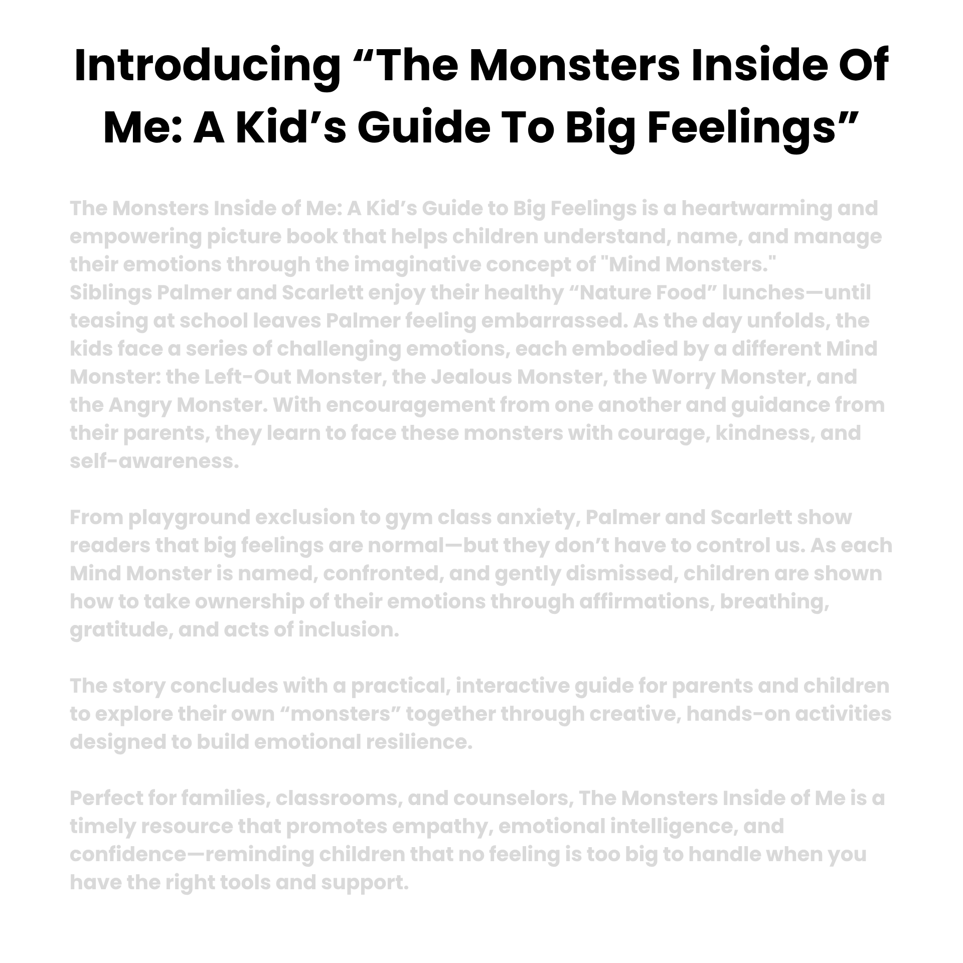 Monsters inside of me description